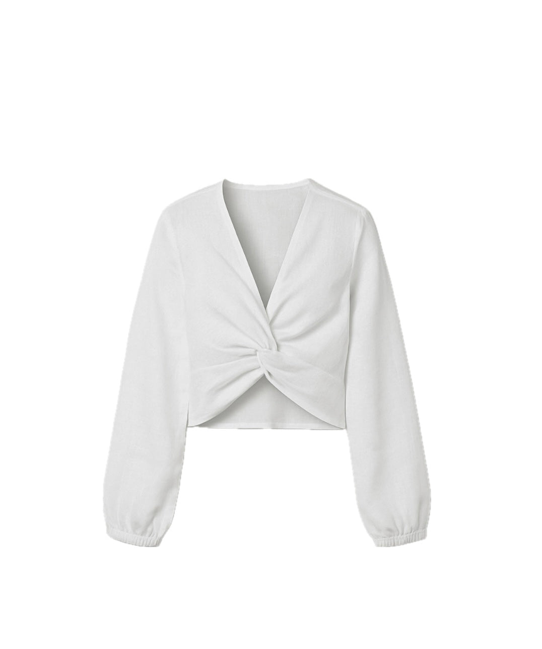Linen blouse twist