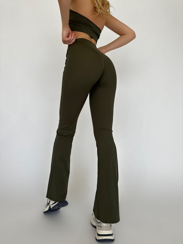 Pilates collection platėjančios kelnės