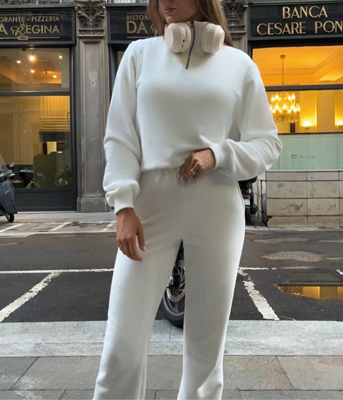 Leisure sweater Milano with fluffy