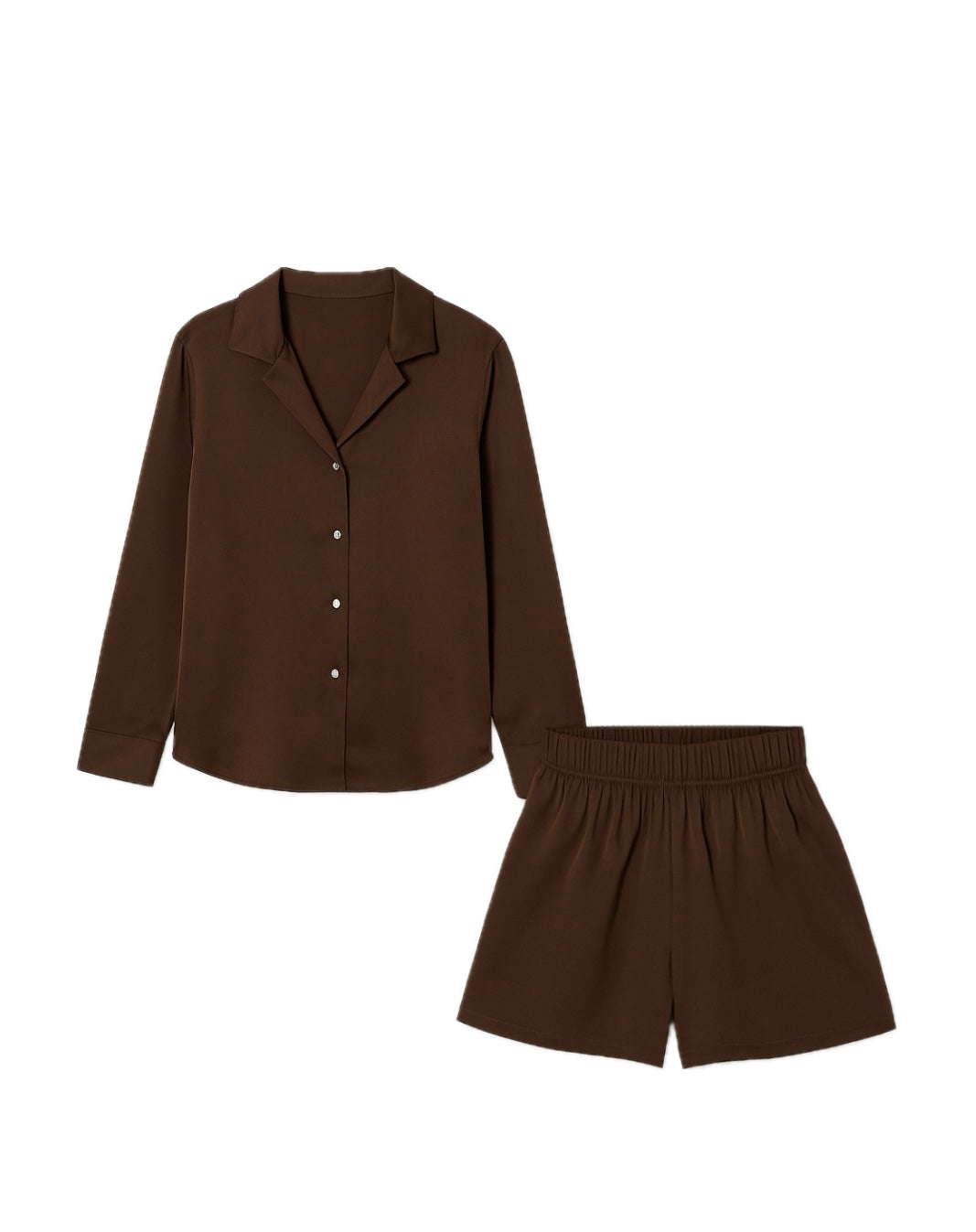 Silky suit with shorts